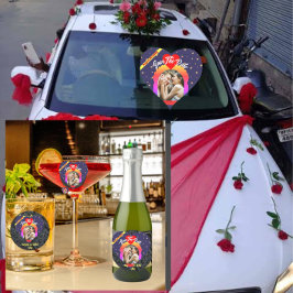 VIPモダンエレガントカスタム写真のステッ結婚カー ハートシール