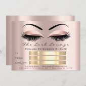 VIPラッシュバラブローメイクアップアーティスト証明書ギフト 招待状 (正面/裏面)