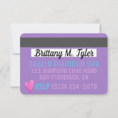 VIPレインボーユニコーンスパ誕生日パーティー 招待状 (裏面)