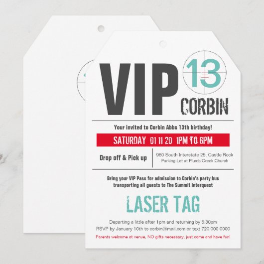 VIPレーザーラベル招待 (正面/裏面)