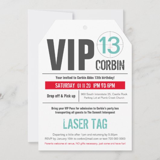 VIPレーザーラベル招待 (正面)
