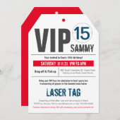 VIPレーザーラベル赤の招待 (正面/裏面)