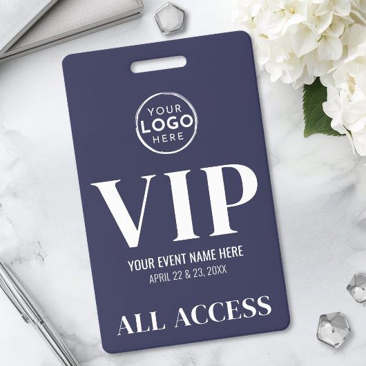 VIPロゴ ネイビーブルー オールアクセス イベント バッジ