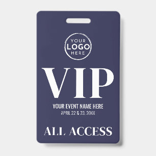 VIPロゴ ネイビーブルー オールアクセス イベント バッジ