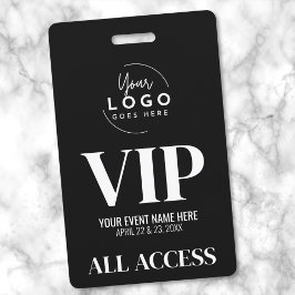 VIPロゴ ブラック&ホワイト オールアクセスイベント バッジ