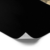 VIPロックスターレッドブラックと金ゴールド ポスター (角)