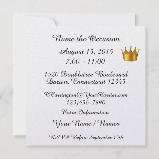 VIP特別ゲスト - SRF 招待状 (裏面)