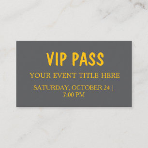 VIP特別招待状イベントチケットカード 名刺