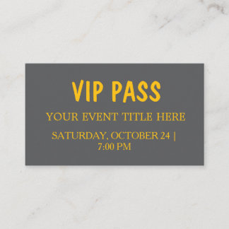 VIP特別招待状イベントチケットカード 名刺