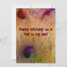 VIP誕生日カードVIP抽象芸術アート 招待状