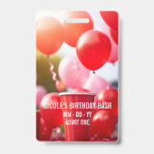 VIP誕生日パーティーイベントバッジ バッジ (裏面)