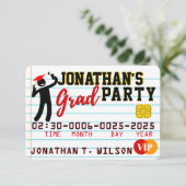 VIP電話写真卒業パーティクレジットカード 招待状 (スタンド正面)