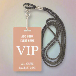 VIP非常に重要な人バックステージパスピンク バッジ