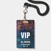 VIP オールアクセスイベントパス | 花火のフィナーレ バッジ (正面(ネックストラップ付))