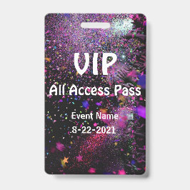 VIP オールアクセスパス 縦 カスタマイズ バッジ