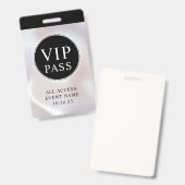 VIP オールアクセス イベント シンプル イリデセントパール バッジ (正面＆裏面)