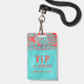 VIP オールアクセス ネーム フォト カスタム コンサート バッジ (正面(ネックストラップ付))