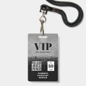 VIP オールアクセスQRコードイベントバッジ バッジ (正面(ネックストラップ付))