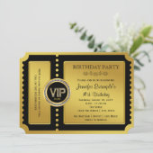 VIP ゴールデンチケット 誕生日パーティー 招待状 (スタンド正面)