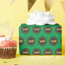 VIP ゴールド ブラック サークル パターン グリーン