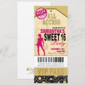 VIP スイート16 チケット（フューシャカーキ） 招待状 (正面/裏面)
