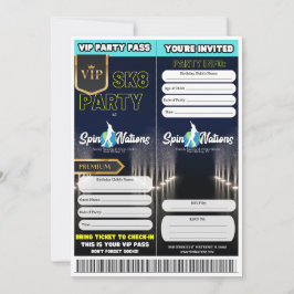 VIP スケートパーティー招待状 招待状