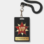 VIP バッジ (正面(ネックストラップ付))