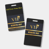 VIP バッジ (正面＆裏面)