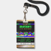 VIP ビデオゲーム ゴールドパス バッジ (正面（ネックストラップ付）)