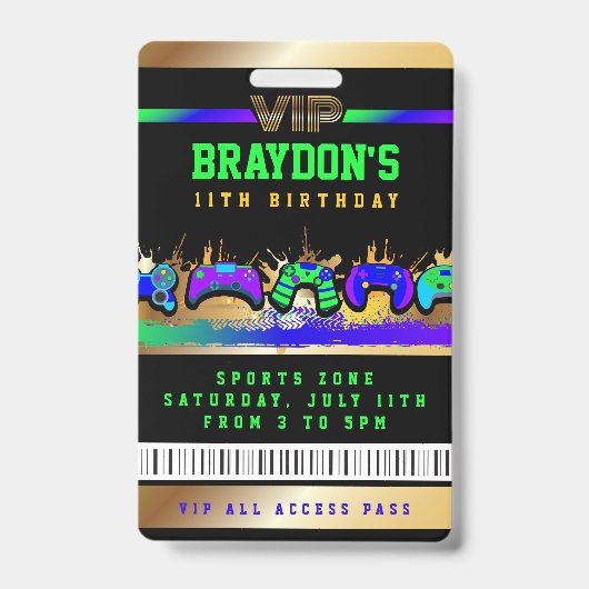 VIP ビデオゲーム ゴールドパス バッジ (正面)