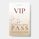 VIP モダン All Access Pass屋外イベント バッジ (裏面)