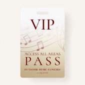 VIP モダン All Access Pass屋外イベント バッジ (裏面)