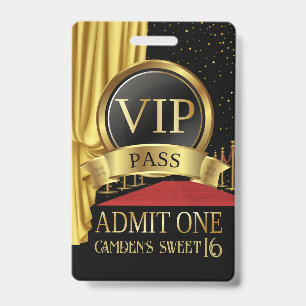 VIP,レッドカーペット誕生日,ハリウッド誕生日 バッジ