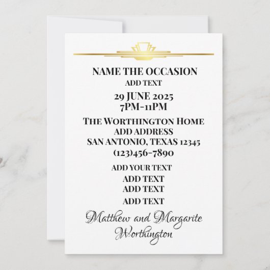 VIP 入場招待 招待状 (裏面)