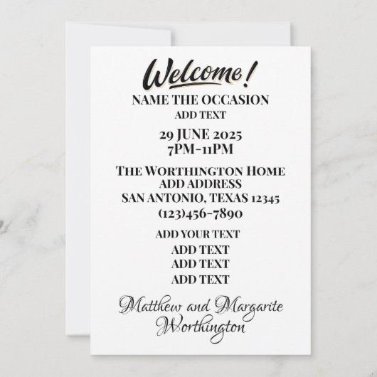 VIP 入場招待 招待状 (裏面)