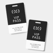 VIP 全アクセス イベント バッジ (正面＆裏面)