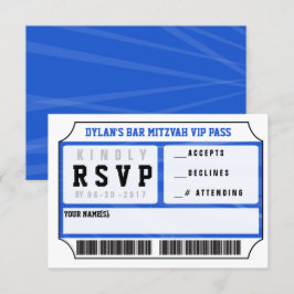 VIP 返信カード バー・バット・ミツバ祭 招待状
