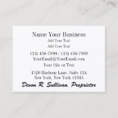 VIP – 非常に重要なペット – SRF 名刺 (裏面)