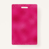 VIP 2024グラマラスなホットピンクグリッターダイヤモンドバッジ バッジ (裏面)