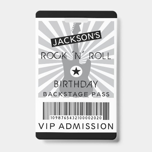 VIP ADMISSION Backstage Pass Rock 'N'転がパーティー バッジ (正面)