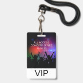 VIP All Access カスタム Concertバッジ バッジ (ストラップ付き表面)