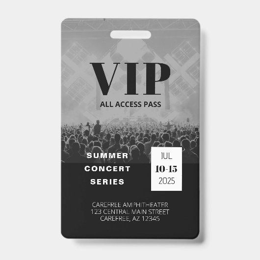 VIP All Access 数々の Dateコンサートバッジ バッジ (正面)