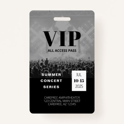 VIP All Access 数々の Dateコンサートバッジ バッジ (正面)