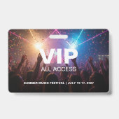 VIP All Access Concert | Backstage Pass Fest バッジ (正面)