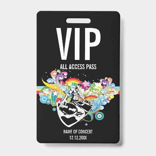 VIP All Access Concert Pass バッジ (表面)