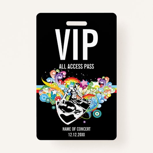 VIP All Access Concert Pass バッジ (正面)