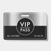 VIP All Access Event Metallic Silver Black バッジ (裏面)