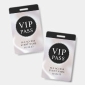 VIP All Access Event Simple Iridescent Pearl Badge バッジ (正面＆裏面)