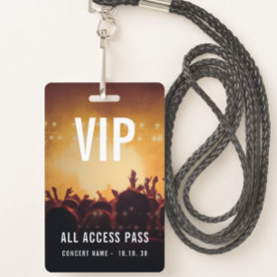 VIP All Access Nameフォトカスタムコンサート バッジ
