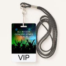 VIP All Access Name カスタム Concertバッジ